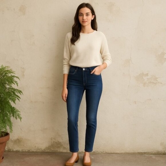 Royalty For Me Tummy Control Dark Wash High-Rise Skinny Jeans Size 16W - Picture 15 of 15